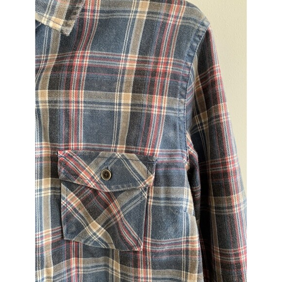 Puck Women’s Blue Pink Plaid Button Shirt Cotton Blend Size Medium - Picture 4 of 7